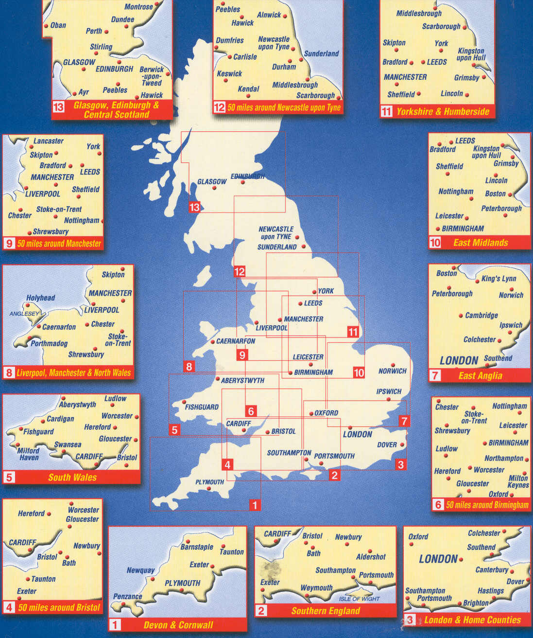 Collins Road Map Of Great Britain ggettwear