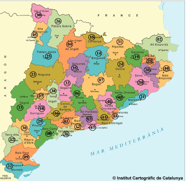 catalonia spain map