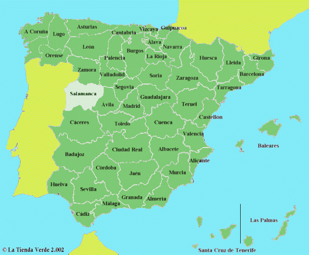 map of spain provinces