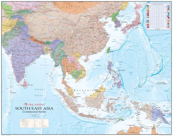 east asia map physical. school,east asia map