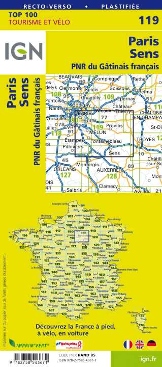 119 - Paris - IGN Top 100 Tourist Map