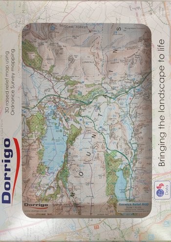 Keswick & Borrowdale - A4 Raised Relief Map - Dorrigo