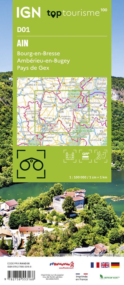 D01 - Ain - IGN Top 100 Tourist Map