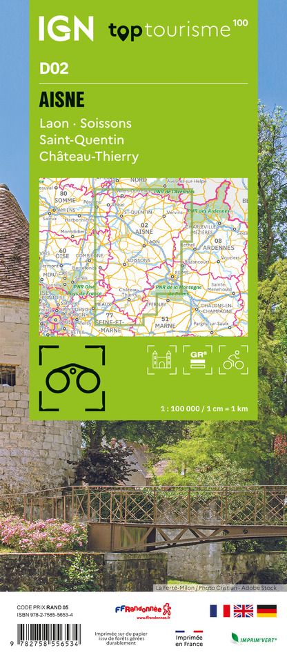 D02 - Aisne - IGN Top 100 Tourist Map