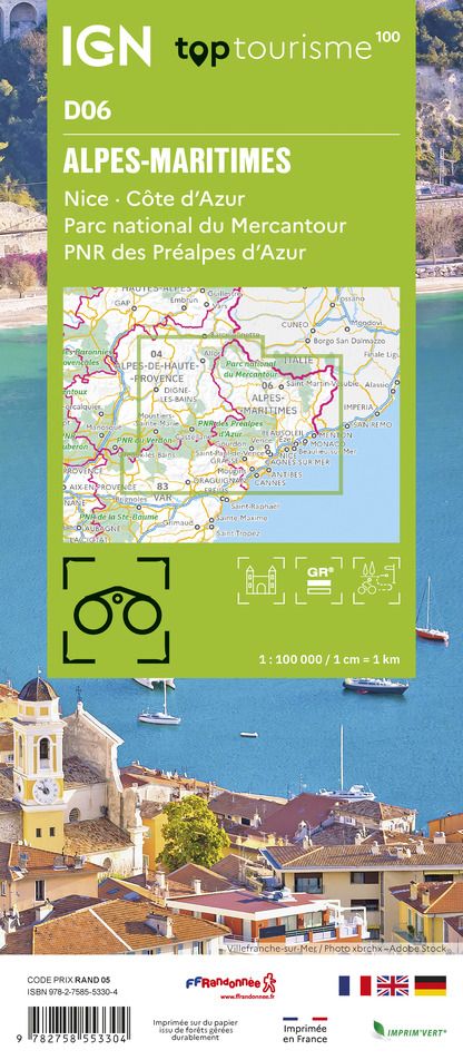 D06 - Alpes-Maritimes - IGN Top 100 Tourist Map