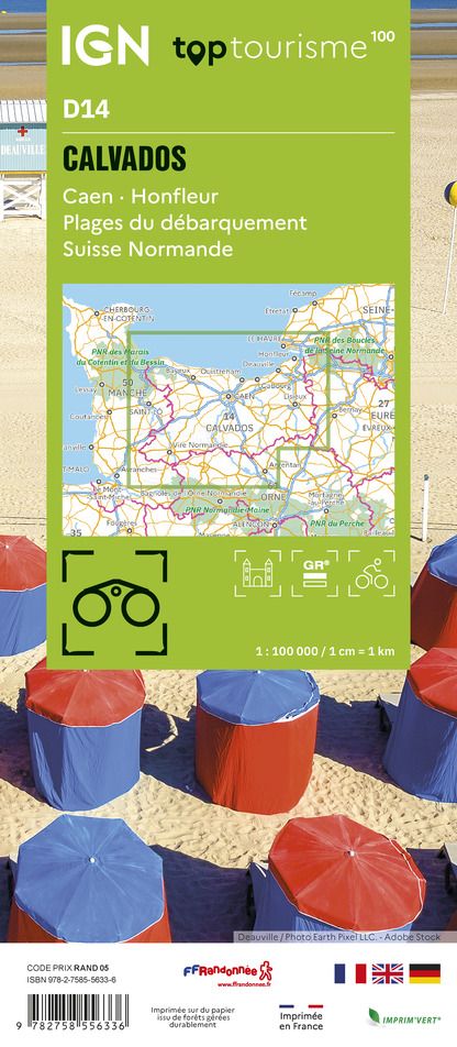 D14 - Calvados - IGN Top 100 Tourist Map