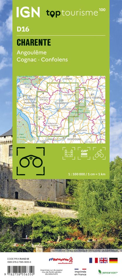 D16 - Charente - IGN Top 100 Tourist Map