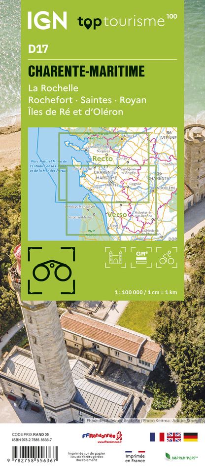 D17 - Charente-Maritime- IGN Top 100 Tourist Map