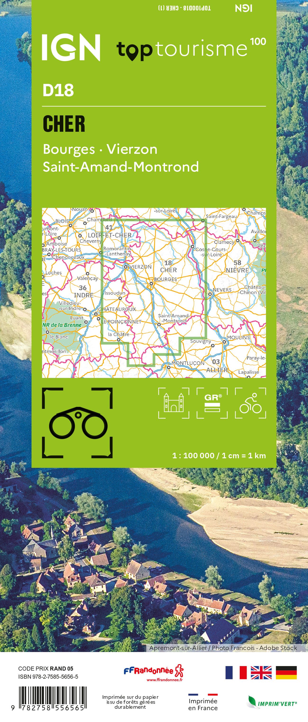 D18 - Cher - IGN Top 100 Tourist Map