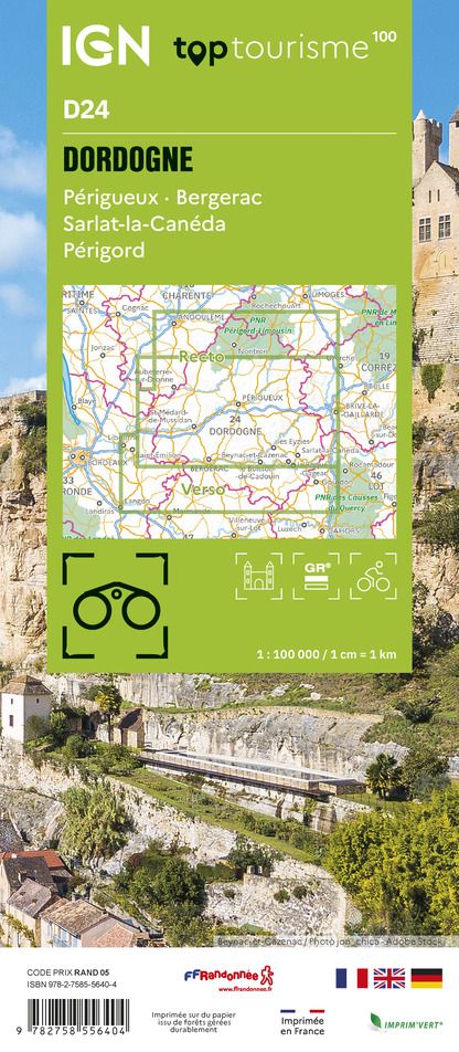D24 - Dordogne - IGN Top 100 Tourist Map
