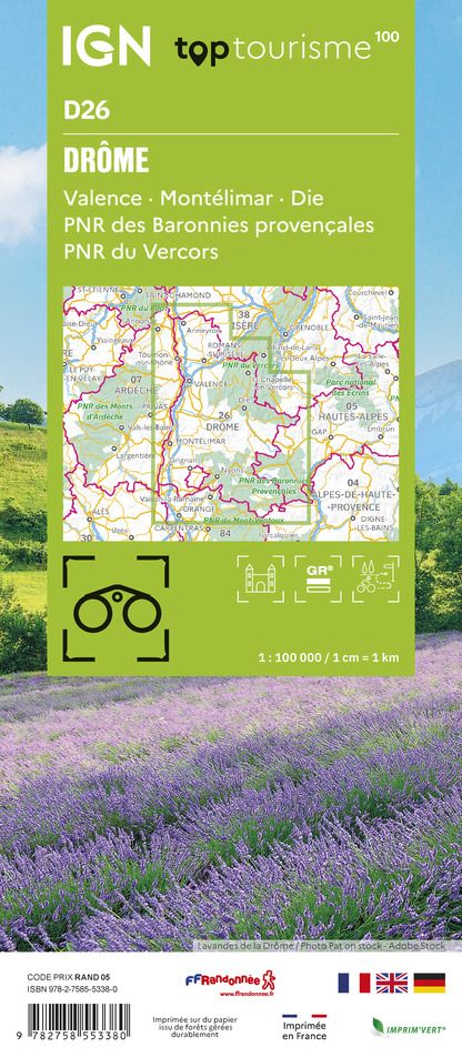 D26 - Drome - IGN Top 100 Tourist Map