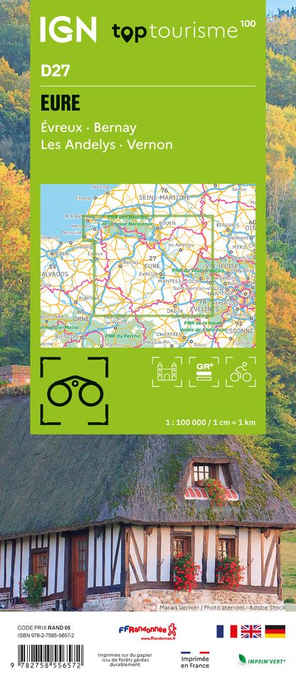 D27 - Eure - IGN Top 100 Tourist Map