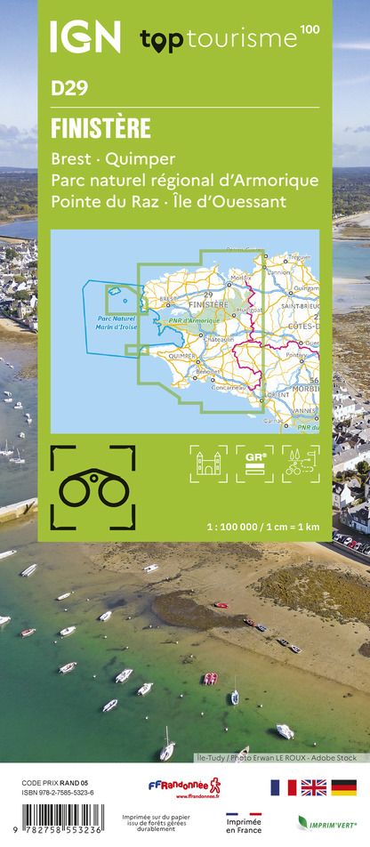 D29 - Finistere - IGN Top 100 Tourist Map
