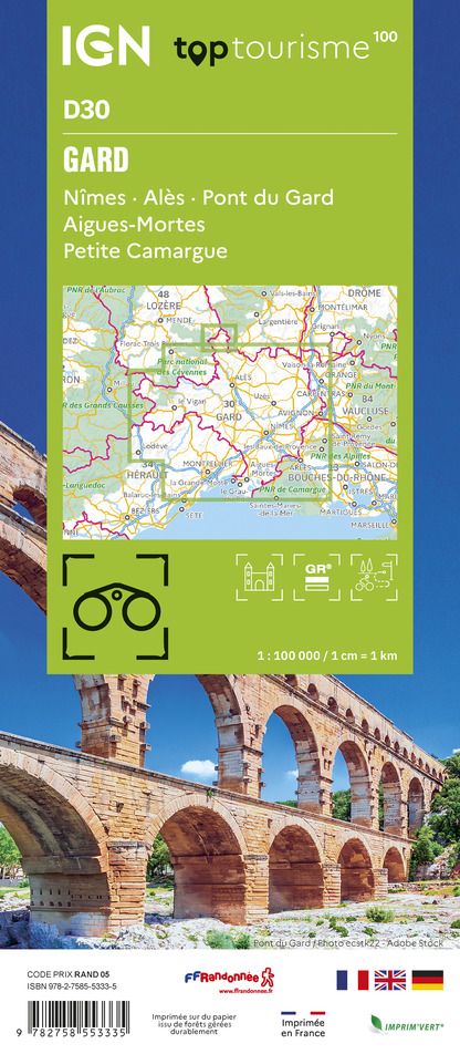 D30 - Gard - IGN Top 100 Tourist Map