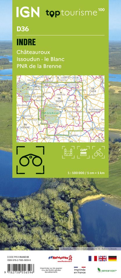 D36 - Indre - IGN Top 100 Tourist Map