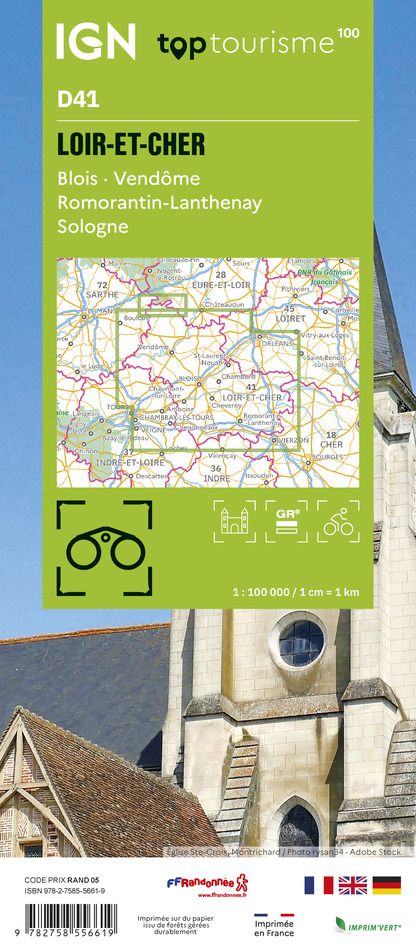 D41 - Loir-et-Cher - IGN Top 100 Tourist Map