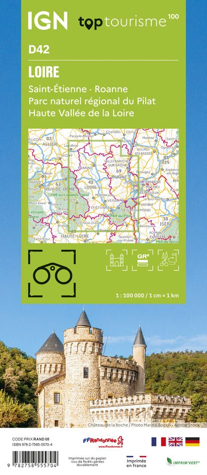 D42 - Loire - IGN Top 100 Tourist Map