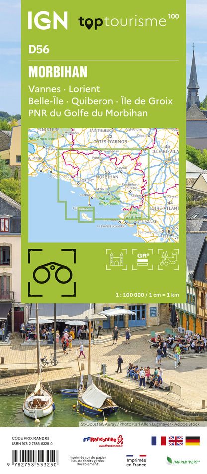 D56 - Morbihan - IGN Top 100 Tourist Map