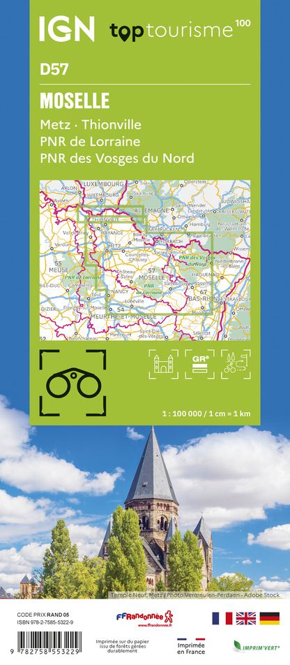 D57 - Moselle - IGN Top 100 Tourist Map
