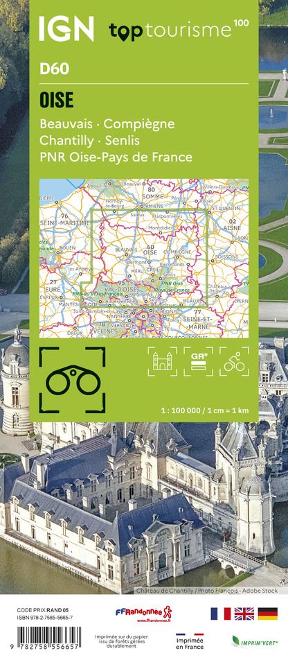 D60 - Oise - IGN Top 100 Tourist Map