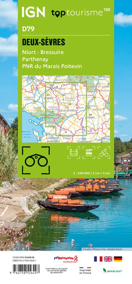D79 - Deux-Sevres - IGN Top 100 Tourist Map