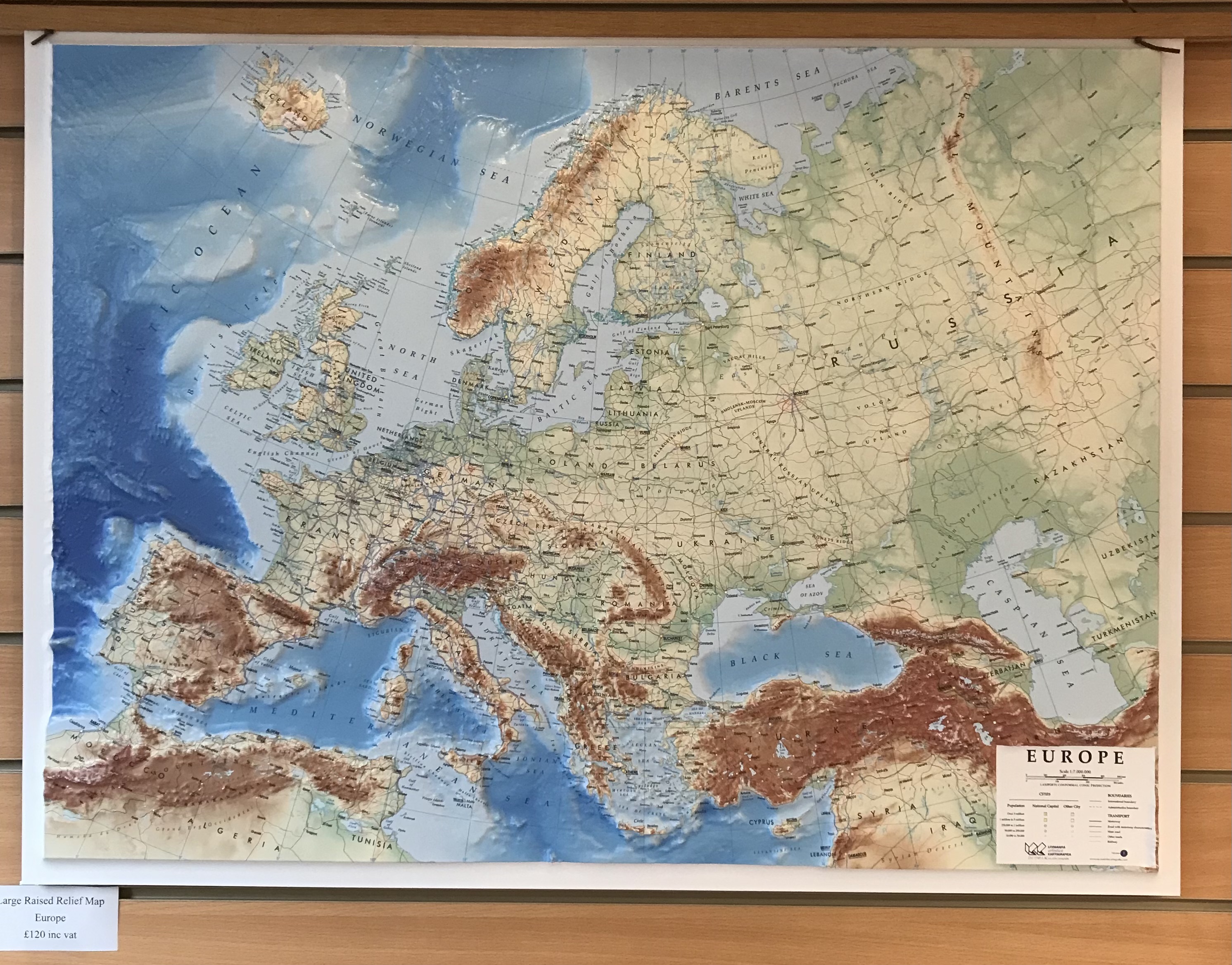 Europe - Dorrigo Raised Relief Map