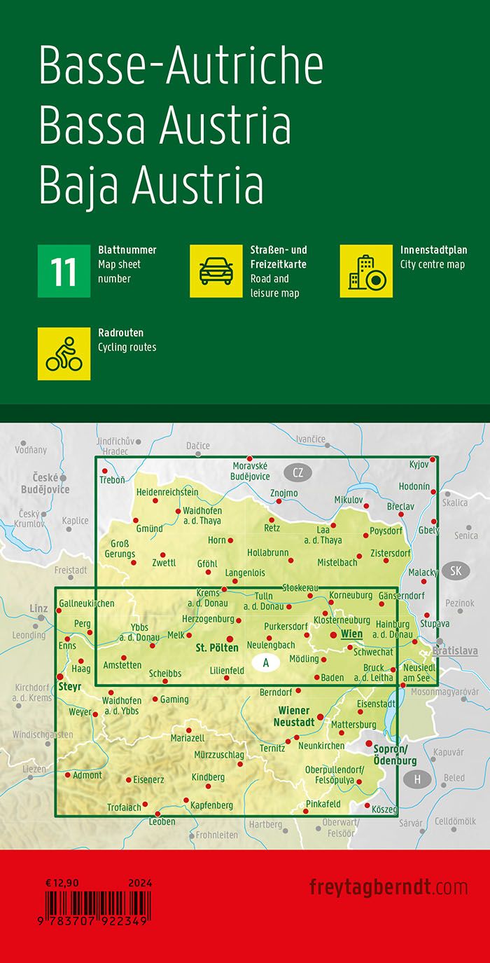 Freytag & Berndt Map - Austria Lower