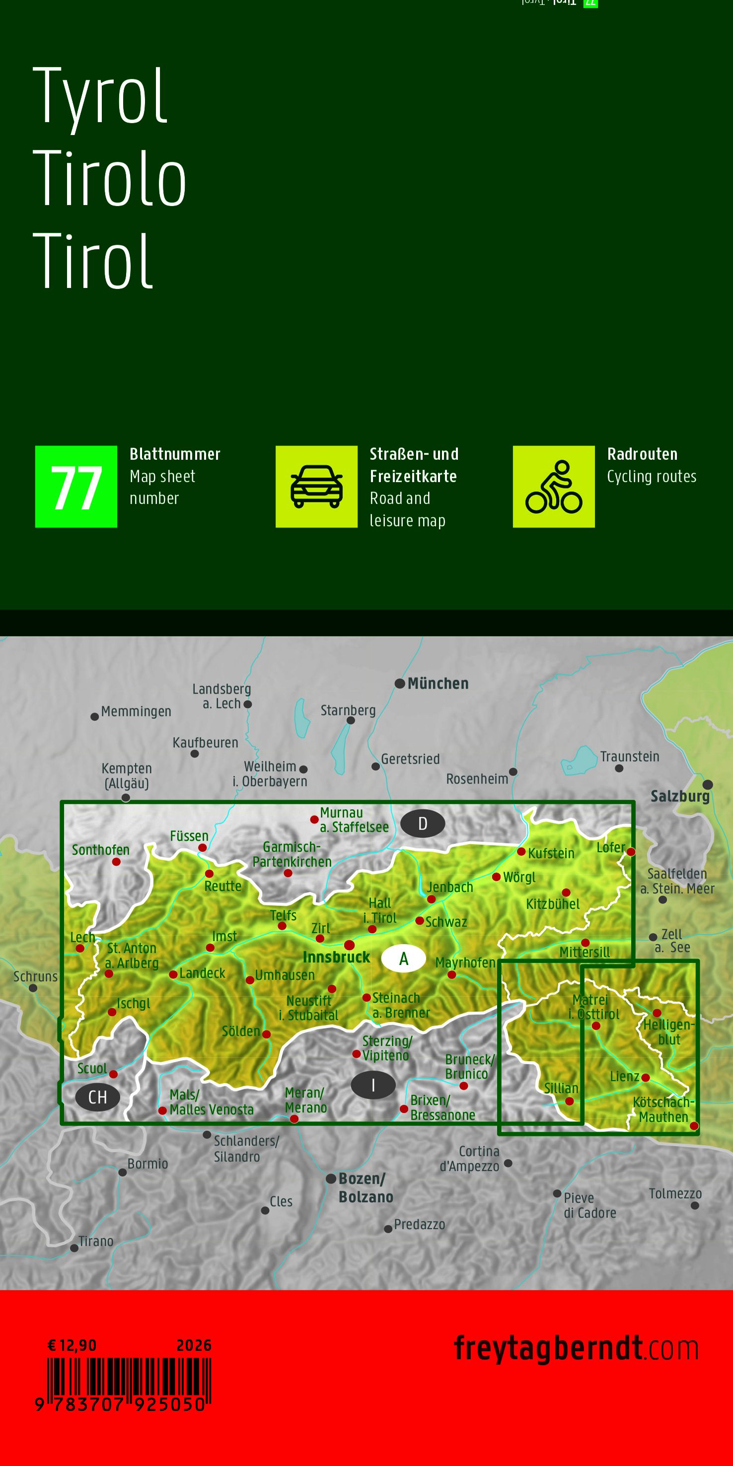 Freytag & Berndt Map - Austria Tyrol