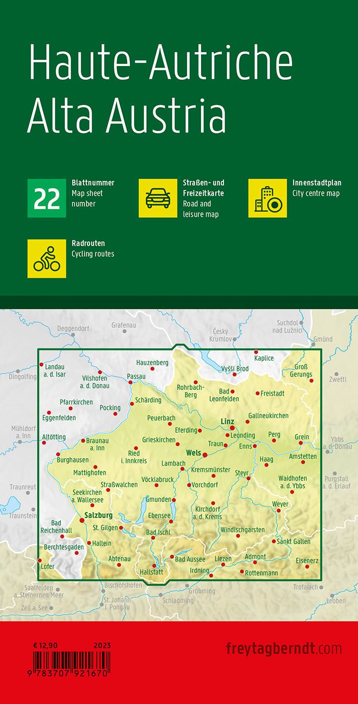 Freytag & Berndt Map - Austria Upper