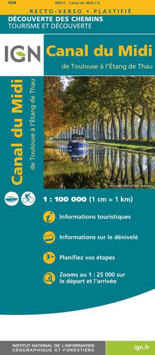 Canal du Midi - IGN Map