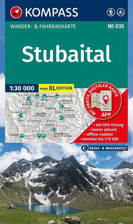 Kompass Map 035 - Stubai Valley