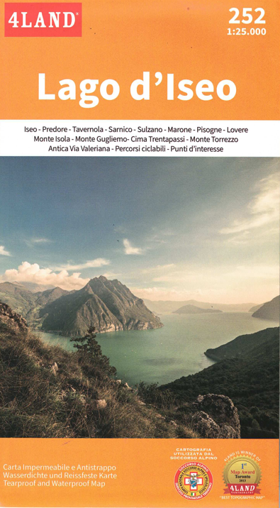 4Land Map No 252 - Lago d'Iseo