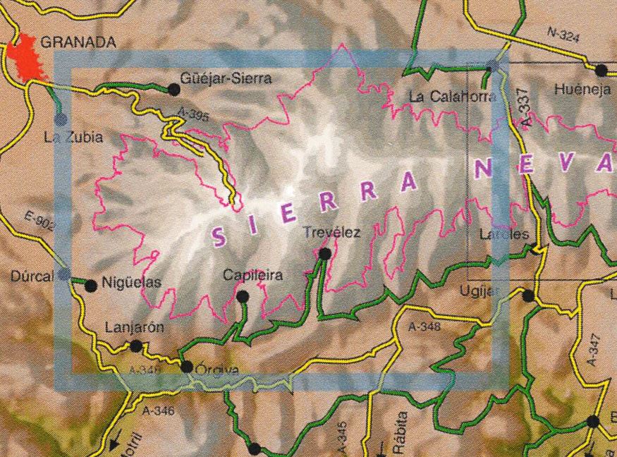 Sierra Nevada Parque Nacional -  (West) - Penibetica Map
