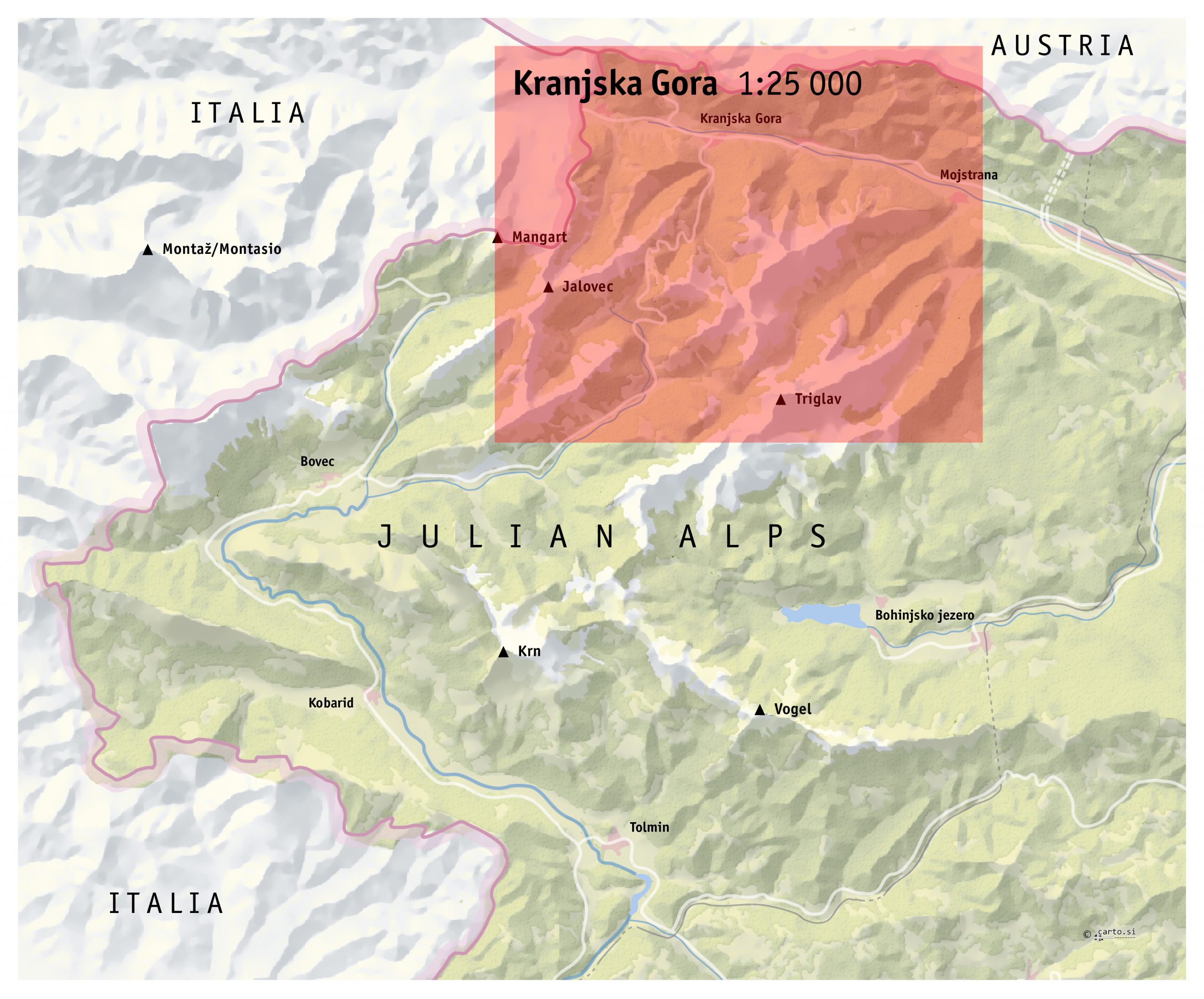 Kranjska Gora - Sidarta Map