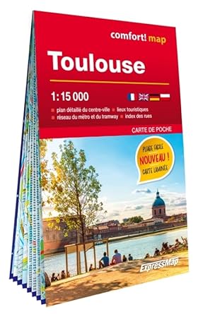 Toulouse - Comfort Laminated Street Map
