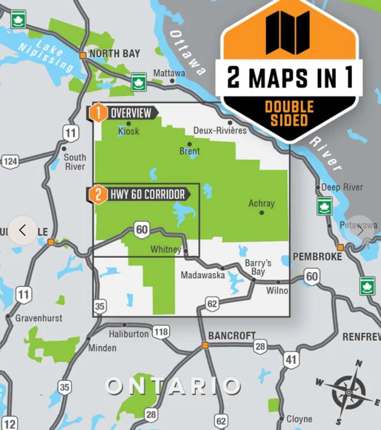 Algonquin Provincial Park Recreation - BackRoad Map Algonquin Provincial Park Recreation - BackRoad Map