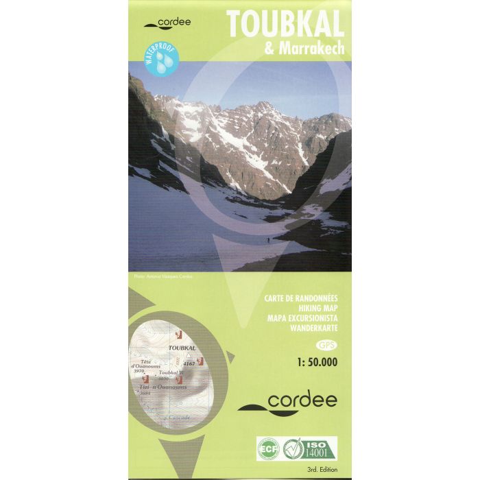 Toubkal & Marrakesh - Cordee Waterproof Hiking Map