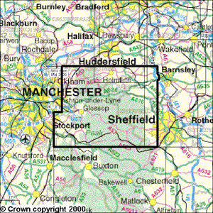 Explorer Map OL1 The Peak District Dark Peak Area