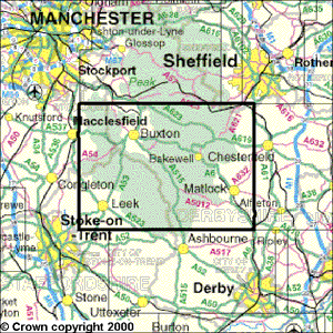 Explorer Map OL24 The Peak District White Peak Area