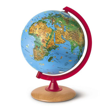30 cm NOVA RICO tattile Sollievo illuminato Globe 